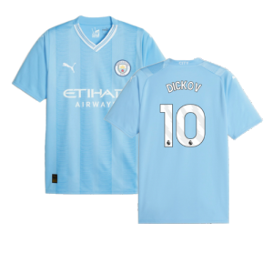 2023-2024 Man City Home Shirt (DICKOV 10)