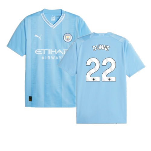 2023-2024 Man City Home Shirt (DUNNE 22)