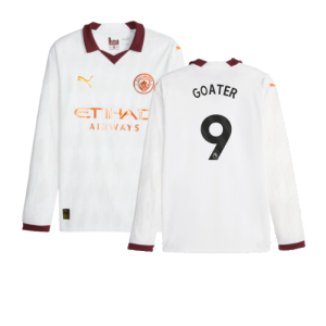 2023-2024 Man City Long Sleeve Away Shirt (GOATER 9)