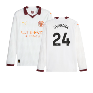 2023-2024 Man City Long Sleeve Away Shirt (Gvardiol 24)