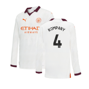 2023-2024 Man City Long Sleeve Away Shirt (Kids) (KOMPANY 4)