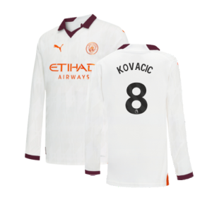 2023-2024 Man City Long Sleeve Away Shirt (Kids) (Kovacic 8) 2023-2024 Man City Long Sleeve Away Shirt (Kids) (Kovacic 8)