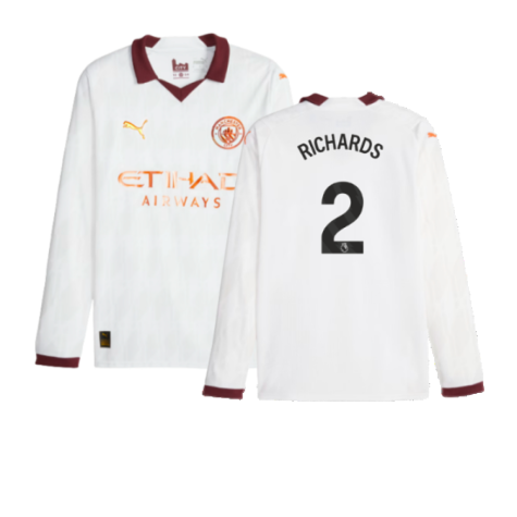 2023-2024 Man City Long Sleeve Away Shirt (RICHARDS 2)