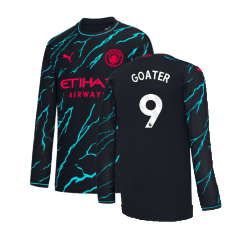 2023-2024 Man City Long Sleeve Third Shirt (GOATER 9)