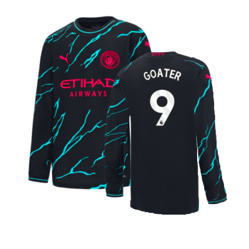 2023-2024 Man City Long Sleeve Third Shirt (Kids) (GOATER 9)