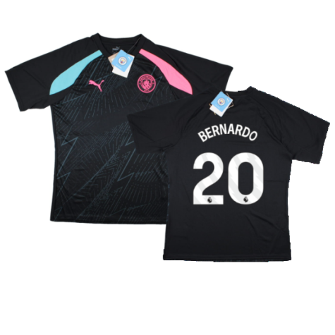 2023-2024 Man City Pre-Match Jersey (Dark Navy) (BERNARDO 20)