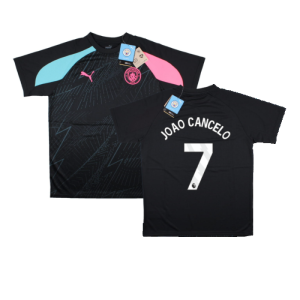 2023-2024 Man City Pre-Match Jersey (Dark Navy) - Kids (JOAO CANCELO 7)