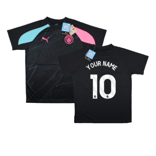 2023-2024 Man City Pre-Match Jersey (Dark Navy) - Kids (Your Name)