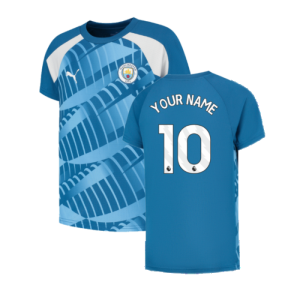 2023-2024 Man City Pre-Match Jersey (Lake Blue)