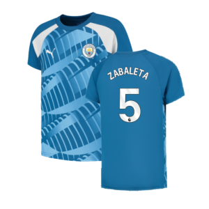 2023-2024 Man City Pre-Match Jersey (Lake Blue) (ZABALETA 5)