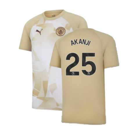 2023-2024 Man City Prematch SS Jersey (Granola) (AKANJI 25)