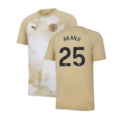 2023-2024 Man City Prematch SS Jersey (Granola) - Kids (AKANJI 25)