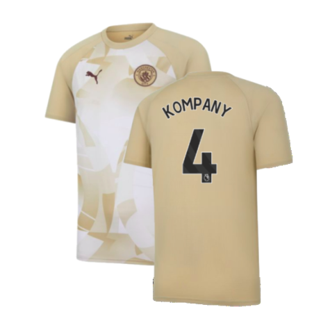 2023-2024 Man City Prematch SS Jersey (Granola) - Kids (KOMPANY 4)