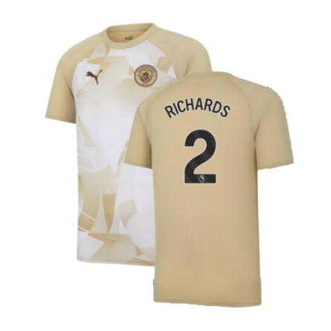 2023-2024 Man City Prematch SS Jersey (Granola) - Kids (RICHARDS 2)