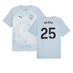 2023-2024 Man City Prematch SS Jersey (Silver Sky) (AKANJI 25)