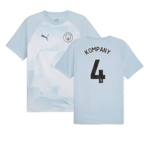 2023-2024 Man City Prematch SS Jersey (Silver Sky) - Kids (KOMPANY 4)