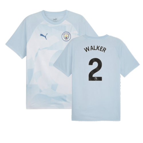 2023-2024 Man City Prematch SS Jersey (Silver Sky) - Kids (WALKER 2)