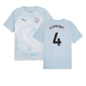 2023-2024 Man City Prematch SS Jersey (Silver Sky) (KOMPANY 4)