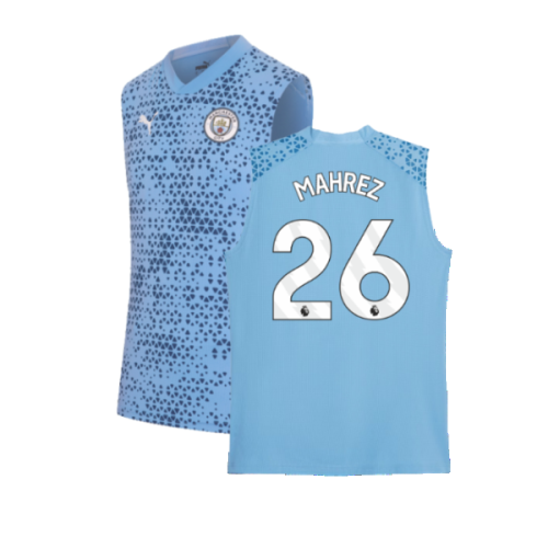 2023-2024 Man City Sleeveless Training Jersey (Light Blue) (MAHREZ 26)