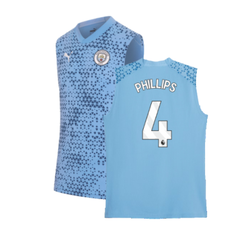 2023-2024 Man City Sleeveless Training Jersey (Light Blue) (PHILLIPS 4)