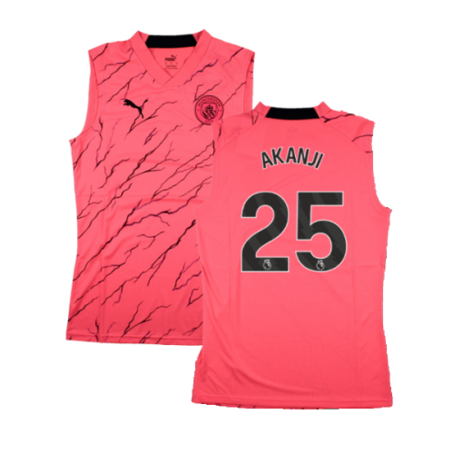 2023-2024 Man City Sleeveless Training Jersey (Sunset Glow) (AKANJI 25)