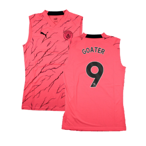 2023-2024 Man City Sleeveless Training Jersey (Sunset Glow) (GOATER 9)