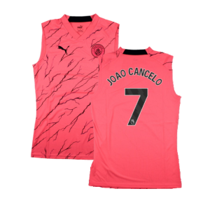 2023-2024 Man City Sleeveless Training Jersey (Sunset Glow) (JOAO CANCELO 7)