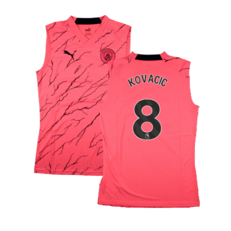 2023-2024 Man City Sleeveless Training Jersey (Sunset Glow) (Kovacic 8)