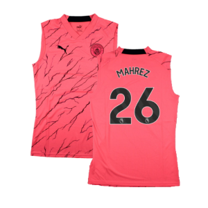 2023-2024 Man City Sleeveless Training Jersey (Sunset Glow) (MAHREZ 26)