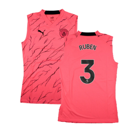 2023-2024 Man City Sleeveless Training Jersey (Sunset Glow) (RUBEN 3)