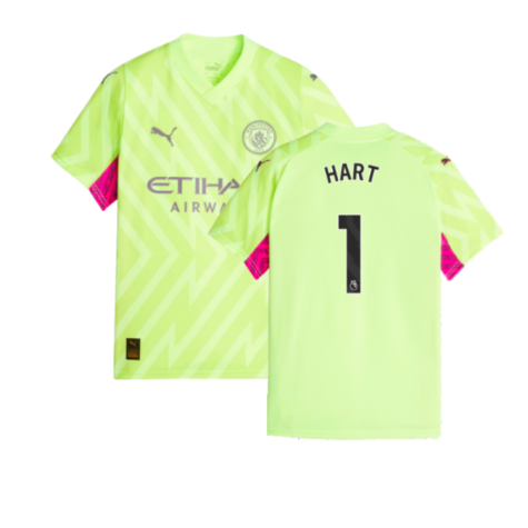 2023-2024 Man City SS Goalkeeper Shirt (Yellow) (Hart 1)