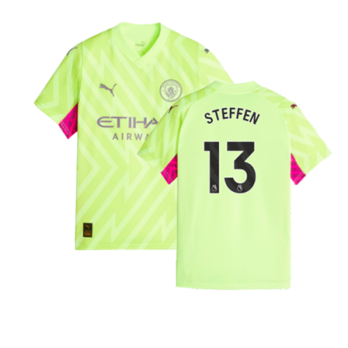 2023-2024 Man City SS Goalkeeper Shirt (Yellow) (Steffen 13)