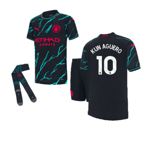 2023-2024 Man City Third Mini Kit (KUN AGUERO 10)