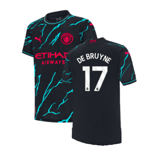 2023-2024 Man City Third Shirt (Kids) (DE BRUYNE 17)