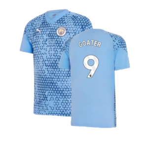 2023-2024 Man City Training Jersey (Light Blue) - Kids (GOATER 9)