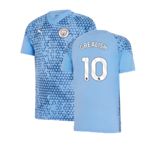 2023-2024 Man City Training Jersey (Light Blue) - Kids (GREALISH 10)