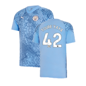 2023-2024 Man City Training Jersey (Light Blue) (TOURE YAYA 42)