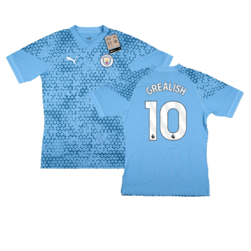 2023-2024 Man City Training Jersey Pro (Light Blue) (GREALISH 10)