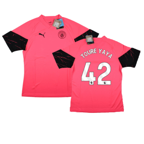 2023-2024 Man City Training Jersey (Sunset Glow) (TOURE YAYA 42)