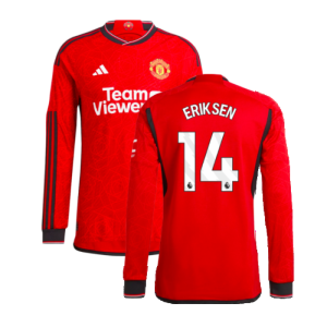 2023-2024 Man Utd Authentic Long Sleeve Home Shirt (Eriksen 14) 2023-2024 Man Utd Authentic Long Sleeve Home Shirt (Eriksen 14)