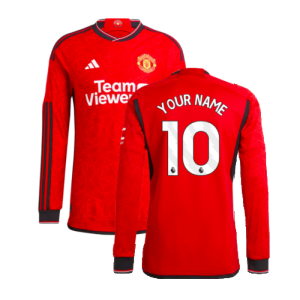 2023-2024 Man Utd Authentic Long Sleeve Home Shirt