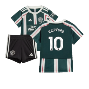 2023-2024 Man Utd Away Baby Kit (Rashford 10)