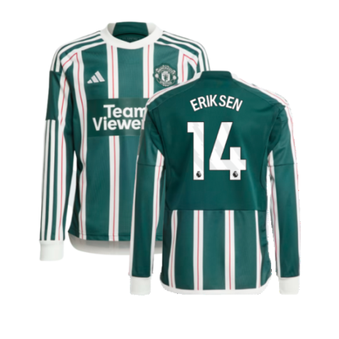 2023-2024 Man Utd Away Long Sleeve Shirt (Kids) (Eriksen 14)