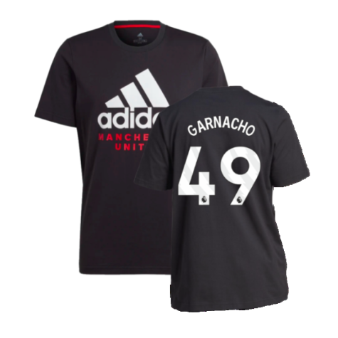 2023-2024 Man Utd DNA Graphic Tee (Black) (Garnacho 17)