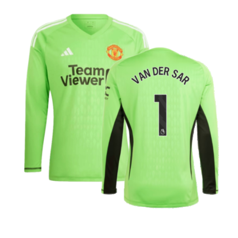 2023-2024 Man Utd Home Goalkeeper Shirt (Solar Green) (VAN DER SAR 1)