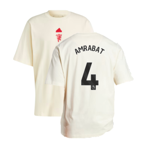 2023-2024 Man Utd Lifestyle OS Tee (White) (Amrabat 4)