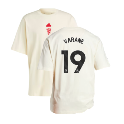 2023-2024 Man Utd Lifestyle OS Tee (White) (Varane 19)