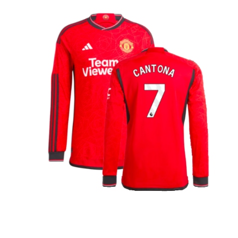 2023-2024 Man Utd Long Sleeve Home Shirt (Cantona 7)