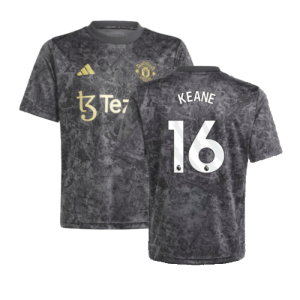 2023-2024 Man Utd Pre-Match Shirt (Black) - Kids (Keane 16) 2023-2024 Man Utd Pre-Match Shirt (Black) - Kids (Keane 16)