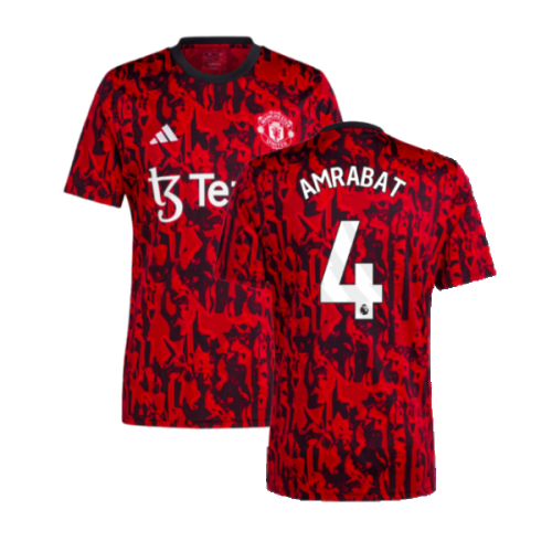 2023-2024 Man Utd Pre-Match Shirt (Red) (Amrabat 4)